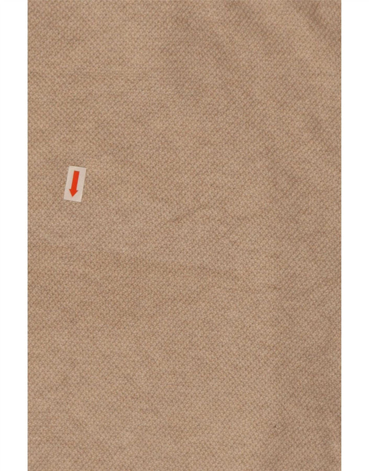Massimo Dutti Pull Col Zippé Homme Coton Beige Moyen