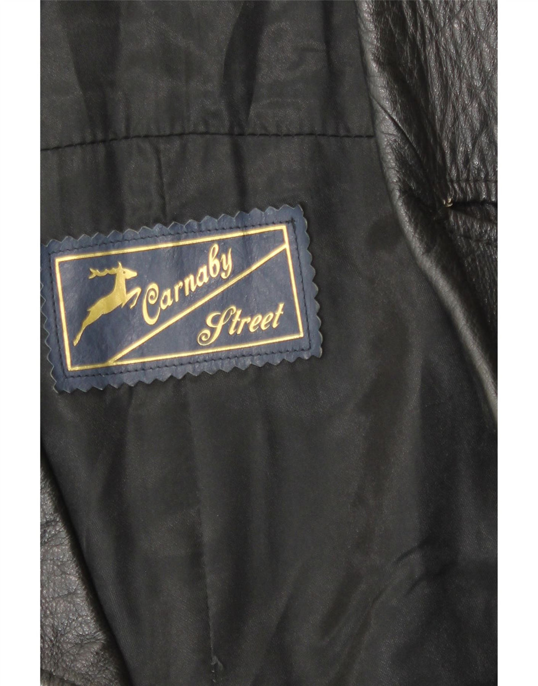 Carnaby Street Veste en cuir double boutonnage pour homme UK 38 Medium Noir