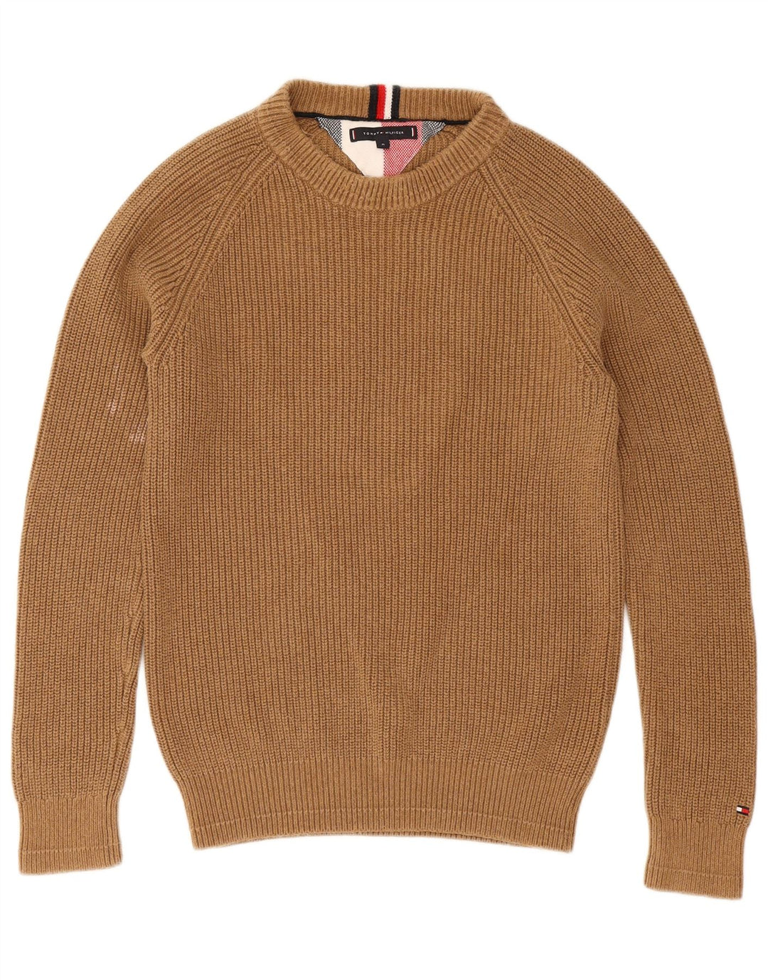Tommy Hilfiger Pull Col Bateau Homme Marron Moyen Coton