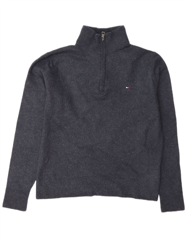 Tommy Hilfiger Pull à col zippé pour homme 2XL Bleu marine Laine