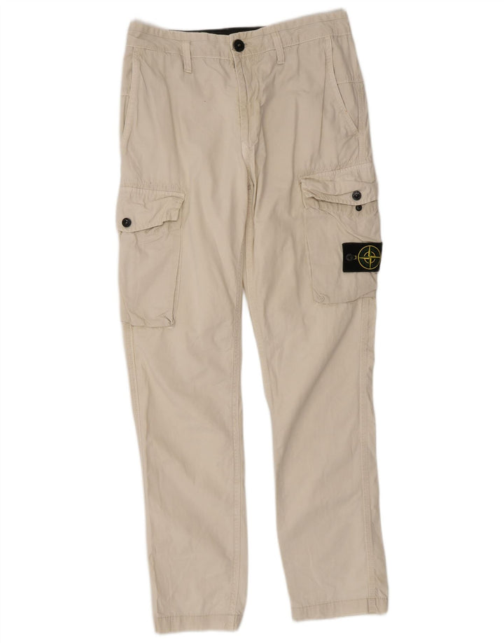 STONE ISLAND Pantalon Cargo Slim Homme W29 L29 Coton Beige