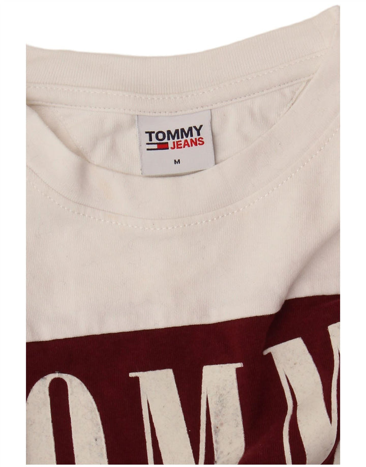 TOMMY HILFIGER T-Shirt Graphique Homme Blanc Moyen Colourblock
