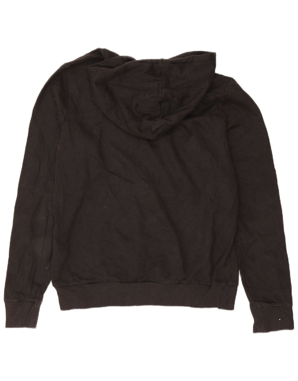 Puma Pull à capuche graphique pour femme UK 14 Large Noir Coton