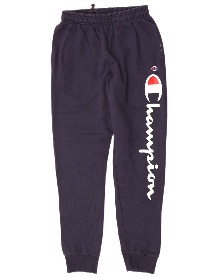 Champion Pantalon De Survêtement Graphique Joggers Homme Bleu Marine Moyen Coton