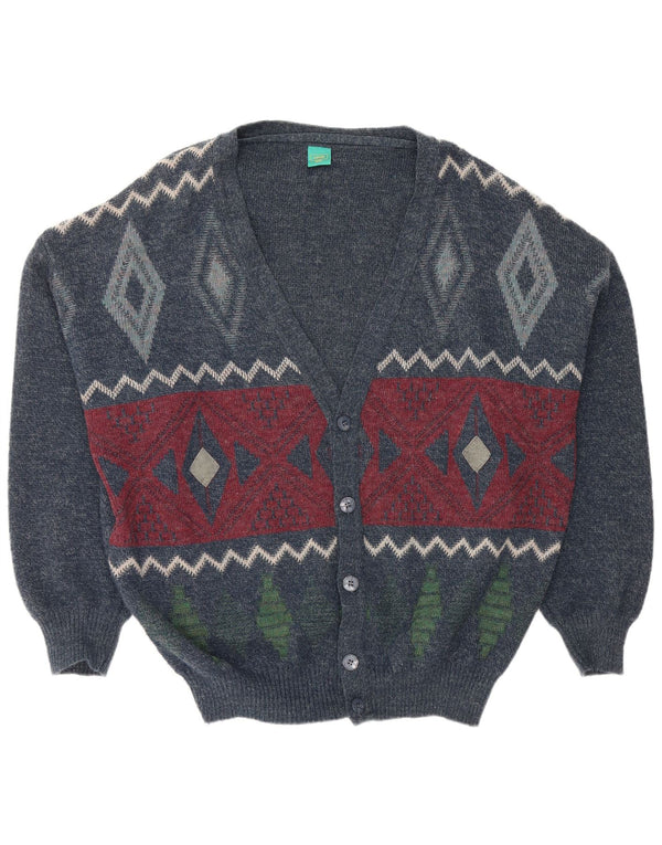 CANDA Cardigan coupe ample pour homme 2XL Bleu marine Argyle/Diamant Acrylique