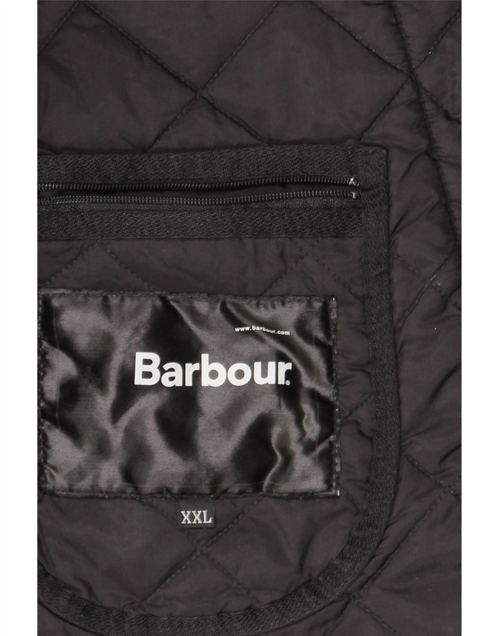 Barbour Veste matelassée pour hommes UK 44 2XL Noir Polyamide
