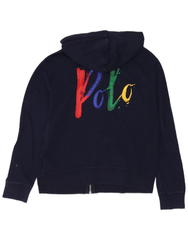 Polo Ralph Lauren Pull à capuche zippé pour fille 10-11 ans Bleu marine moyen
