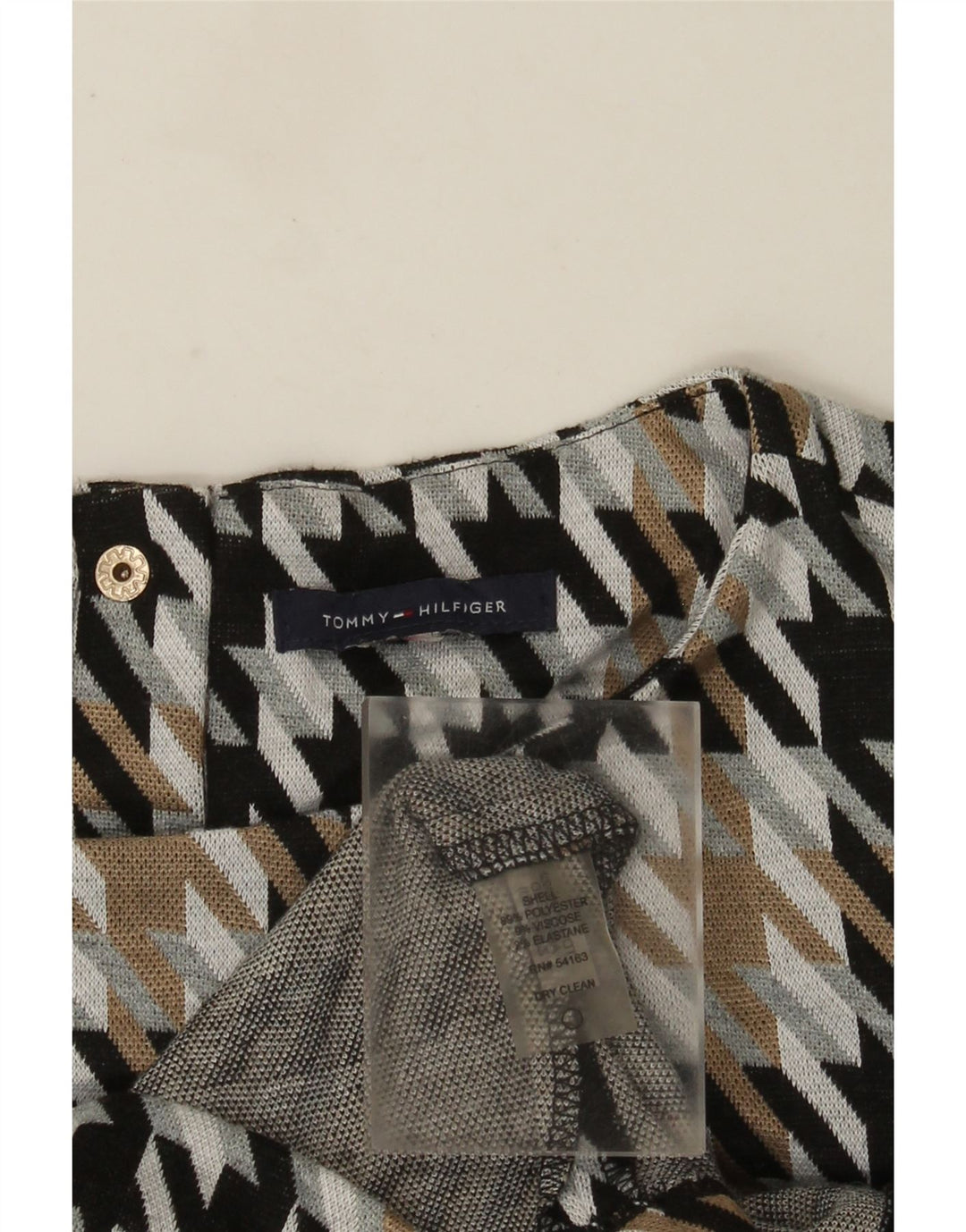 Tommy Hilfiger Robe droite pour femme UK 12 Pied-de-poule multicolore moyen