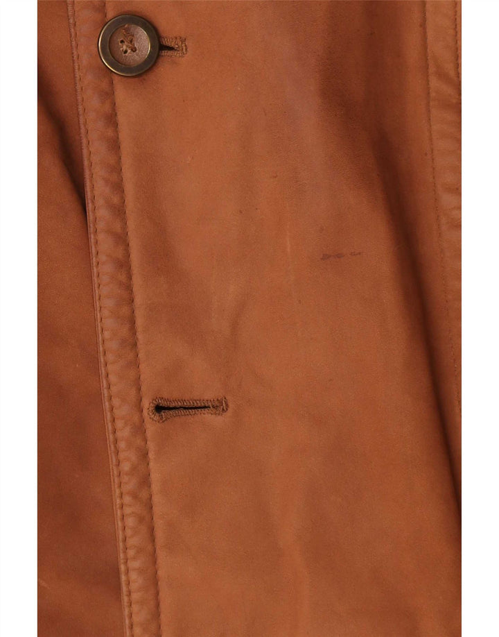 manteau en cuir homme vintage UK 40 Grand Marron