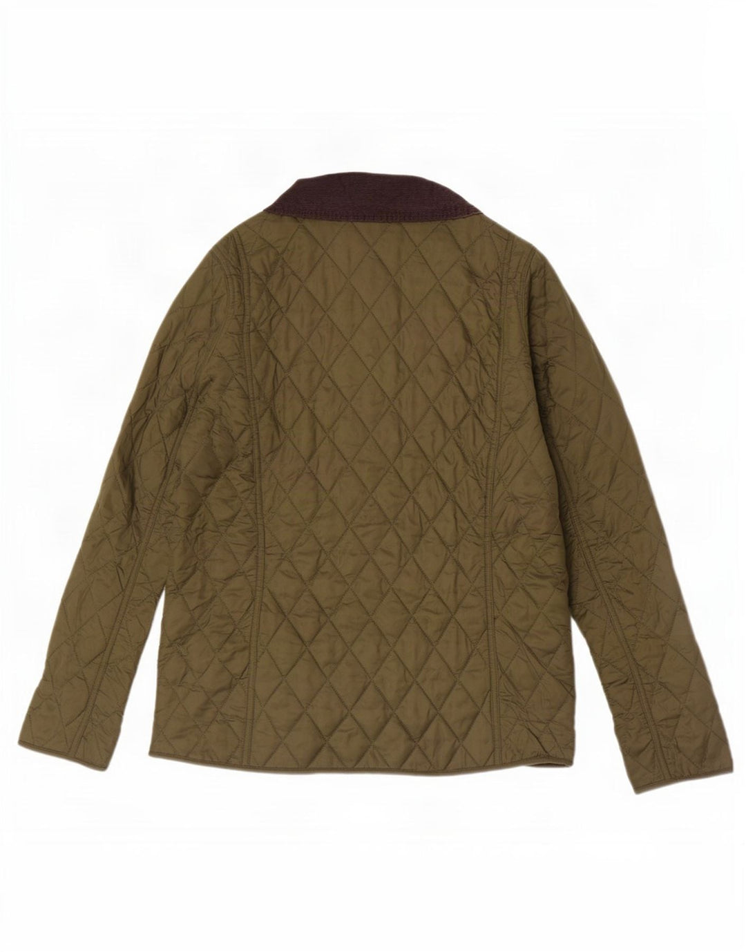 Barbour Veste matelassée pour femme UK 14 Large Kaki Colourblock Polyamide