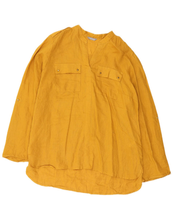 Marks & Spencer Chemisier pour femme UK 14 Grand lin jaune