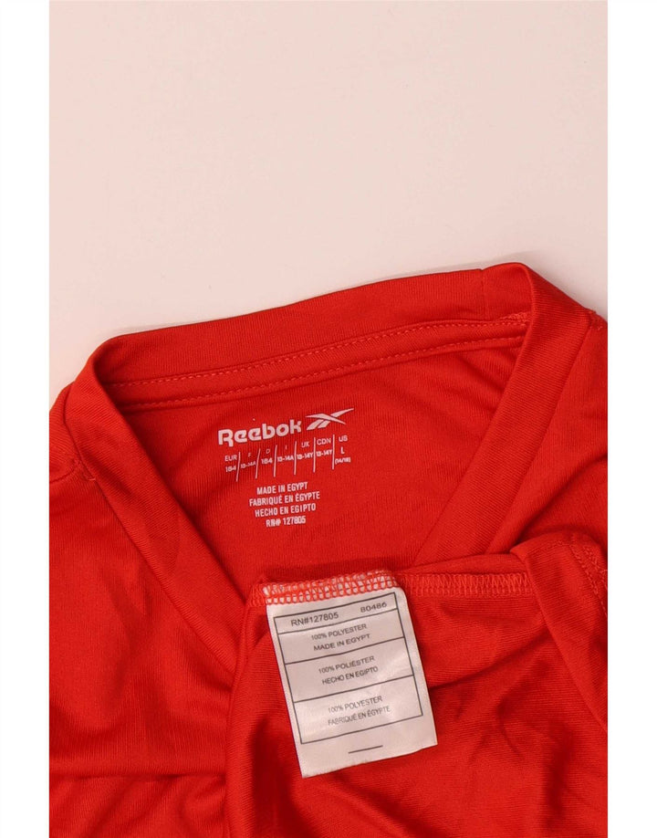 Reebok T-Shirt Graphique Garçon 13-14 ans Rouge Polyester