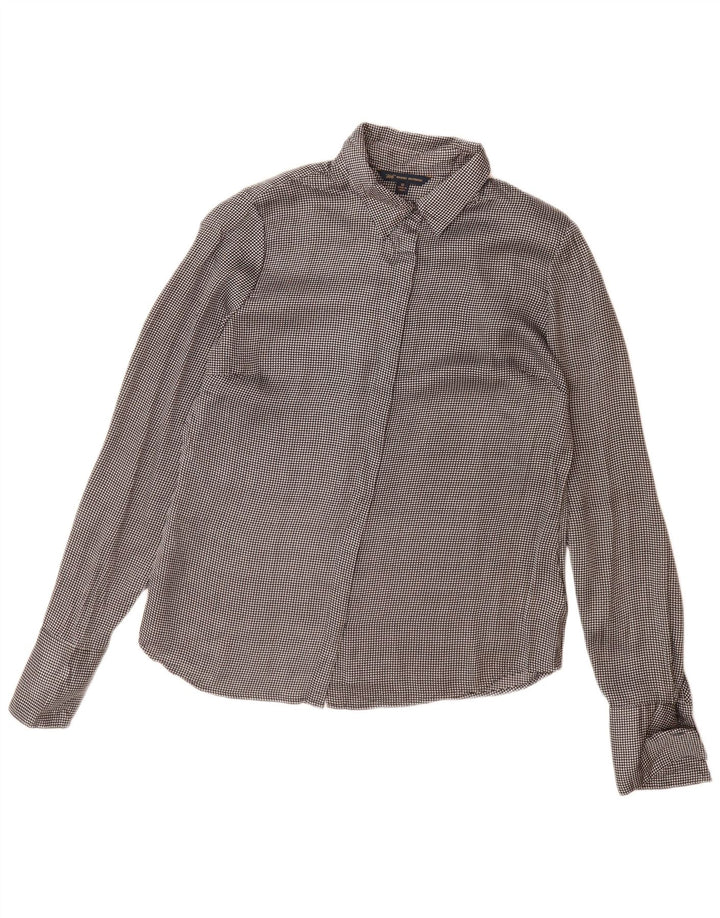 Brooks Brothers Chemisier 346 pour femme US 12 Large Gris Polyester
