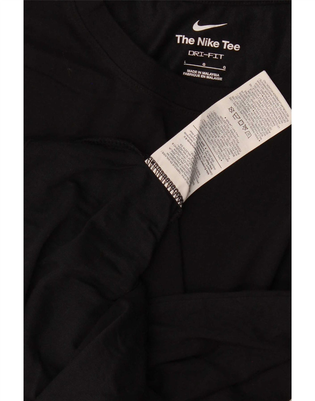 Nike T-shirt Dri Fit pour homme en coton noir Taille L