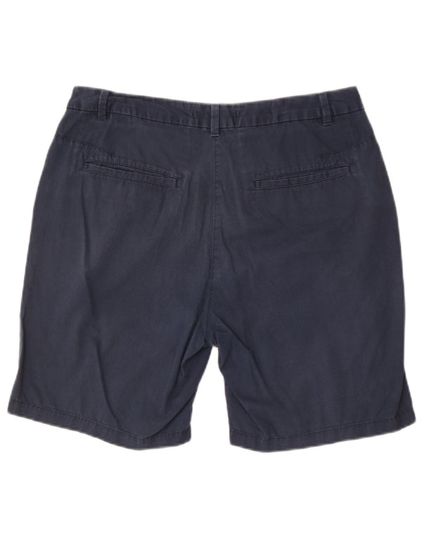 Marks & Spencer Short Chino Femme UK 12 Moyen W30 Bleu Marine Coton