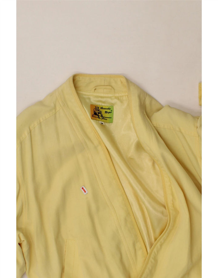 ALESSANDRO MAGNO Mens Bomber Jacket UK 38 Medium Yellow Vintage Alessandro Magno and Second-Hand Alessandro Magno from Messina Hembry 