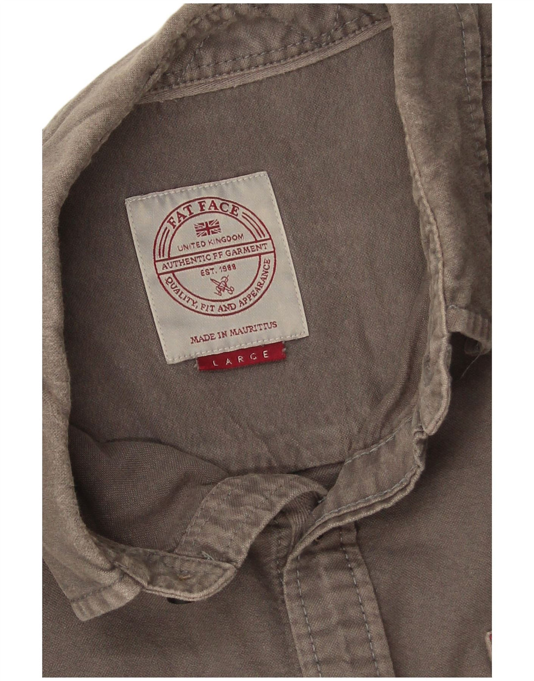 Chemise Homme Fat Face Large Gris Coton