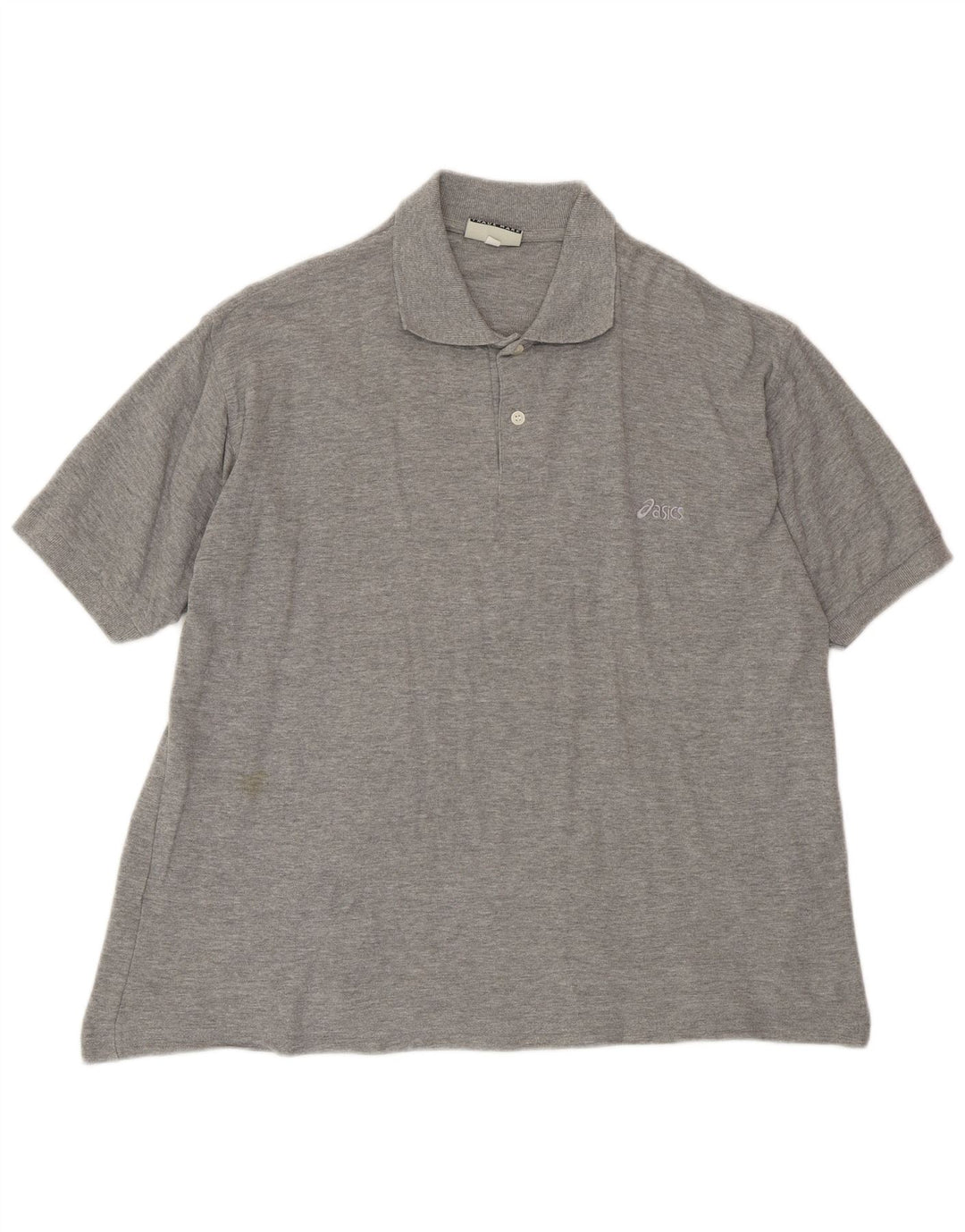 ASICS Polo Homme Large Gris Moucheté Coton