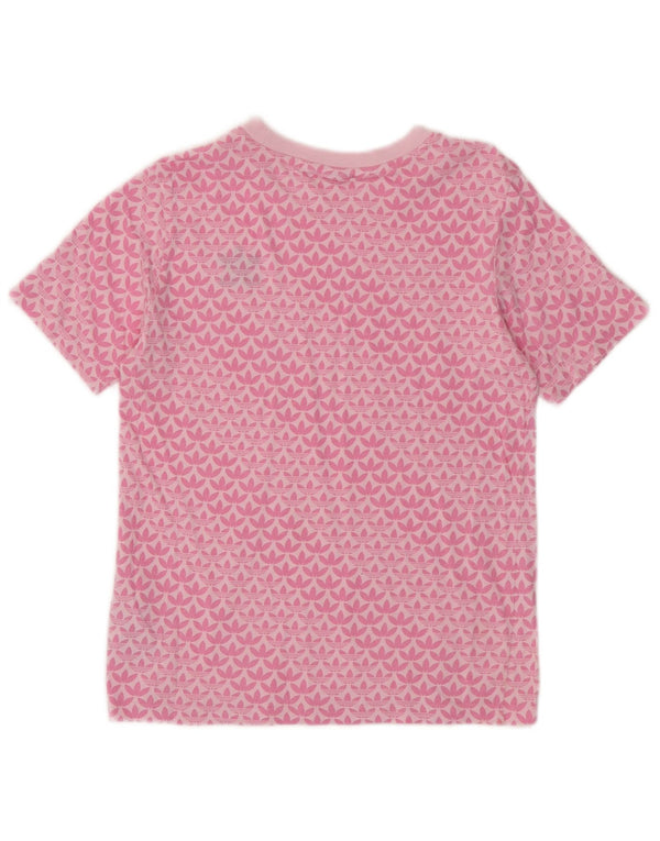 Adidas T-shirt graphique pour femme UK 10 Petit coton rose