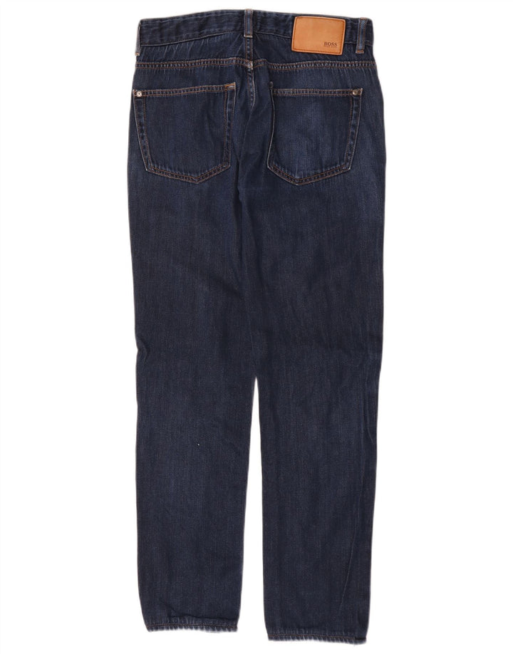 Hugo Boss Jean droit coupe droite W30 L29 bleu coton