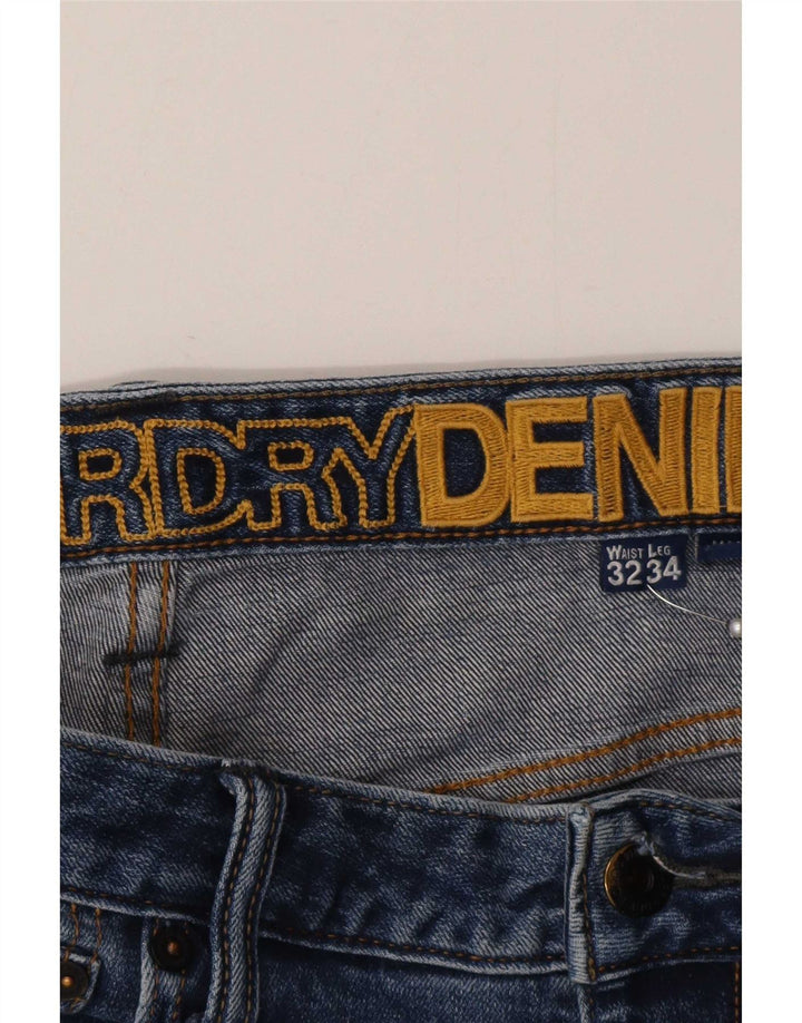 Superdry Jean Slim W32 L34 Bleu Coton Homme