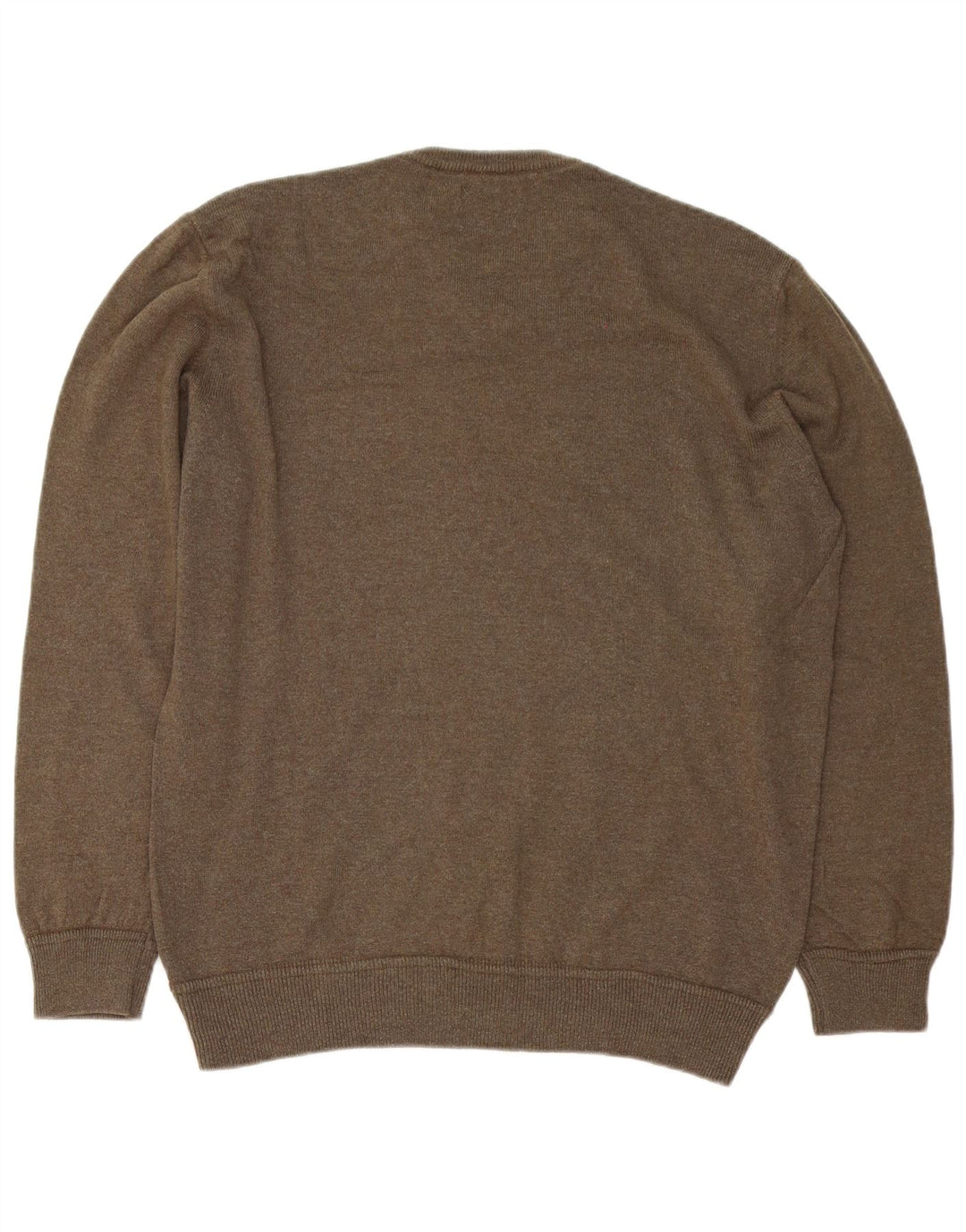 Marlboro Classics Mens V-Neck Jumper Sweater XL Khaki Wool