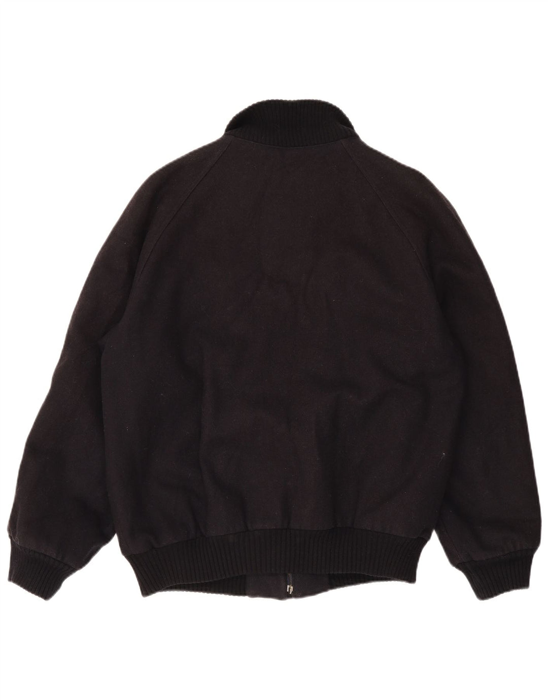 vintage Mens Bomber Coupe-vent Veste IT 52 XL Laine Noire