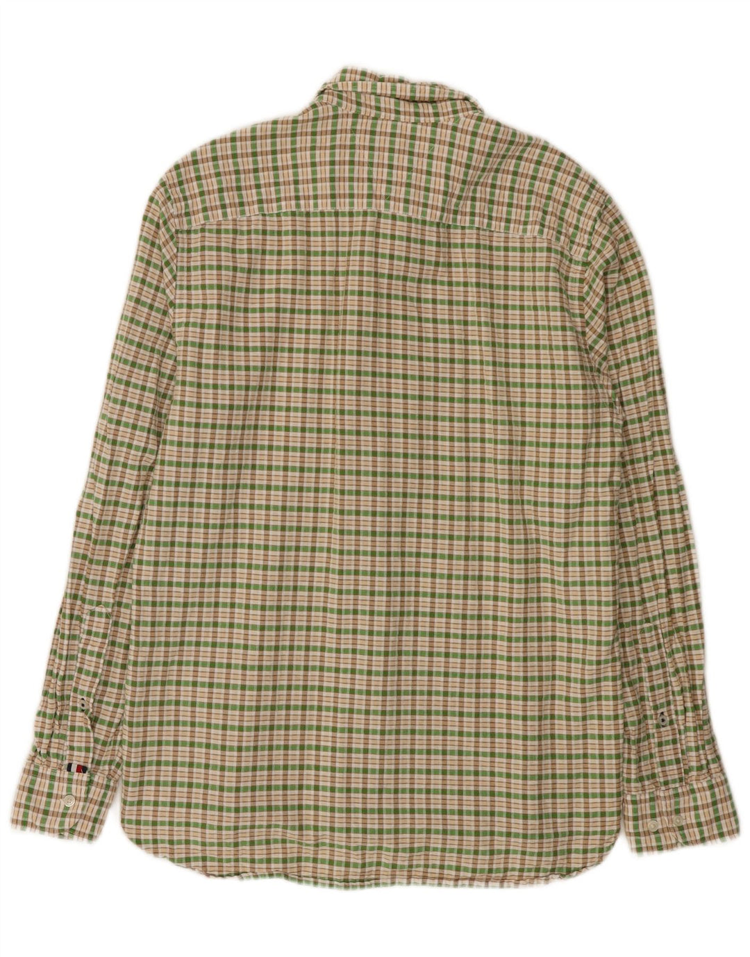 Tommy Hilfiger Chemise en flanelle homme vert moyen à carreaux en coton