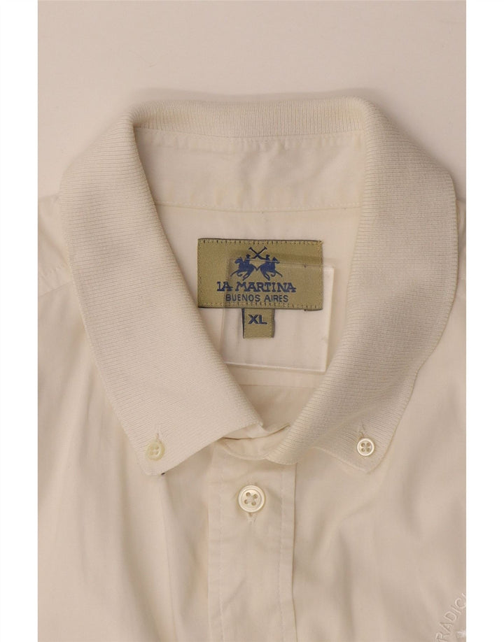 LA MARTINA Chemise Pull à Manches Courtes Buenos Aires Homme Blanc XL