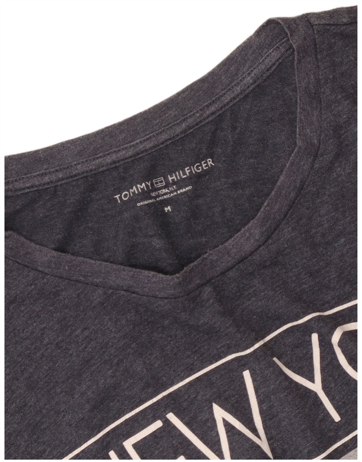 Tommy Hilfiger T-Shirt Graphique Homme Gris Moyen