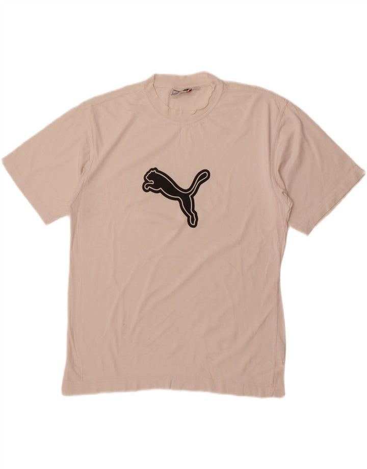 Puma T-Shirt Graphique Homme Blanc Moyen Coton