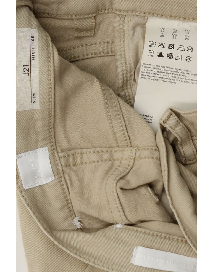 HUGO BOSS Femme Jean Slim Taille Haute W29 L28 Coton Vert