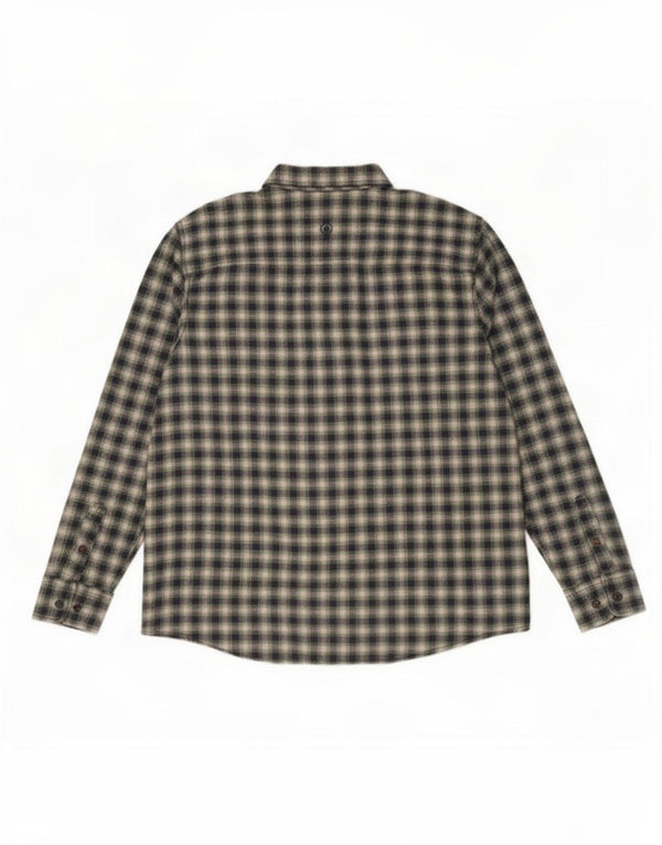 Fat Face Chemise en flanelle pour homme Coupe régulière XL Vert à carreaux en coton