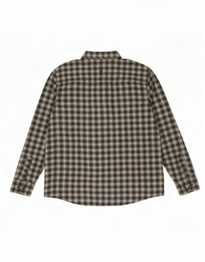 Fat Face Chemise en flanelle pour homme Coupe régulière XL Vert à carreaux en coton