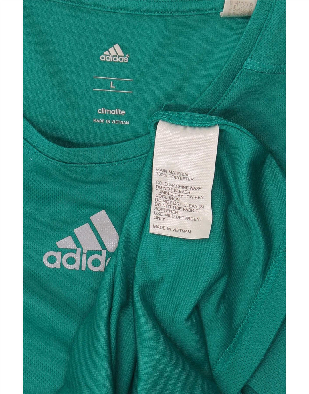 Adidas Hommes Climalite T-Shirt Haut Large Turquoise Polyester