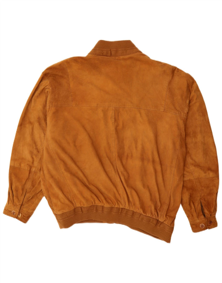 veste en daim homme vintage UK 42 XL cuir marron