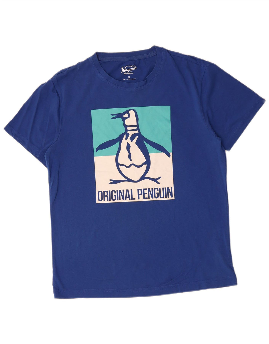 PENGUIN T-Shirt Graphique Homme Bleu Moyen Coton