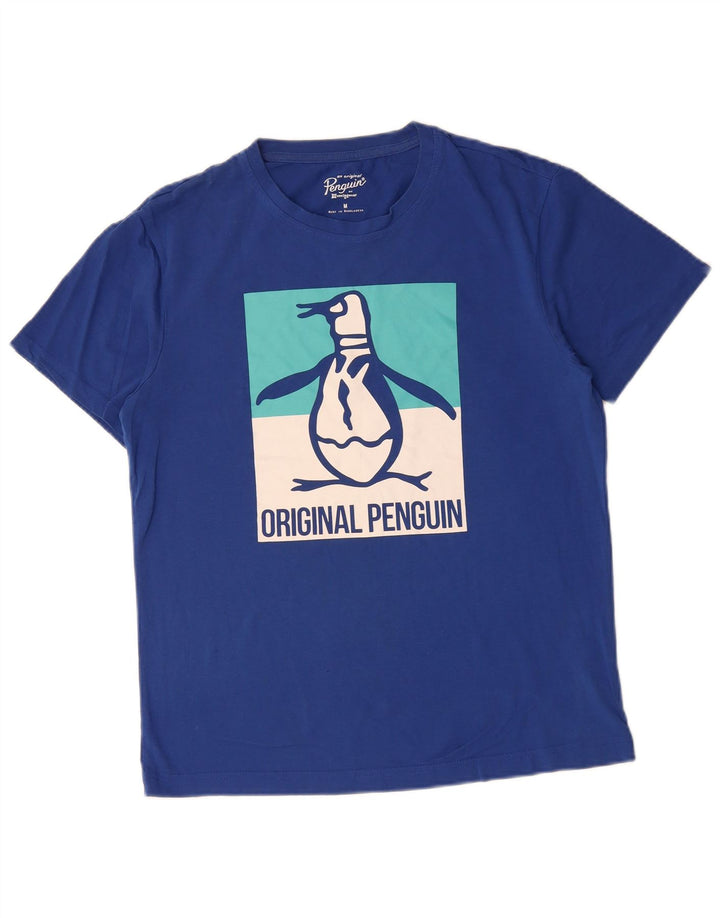 PENGUIN T-Shirt Graphique Homme Bleu Moyen Coton