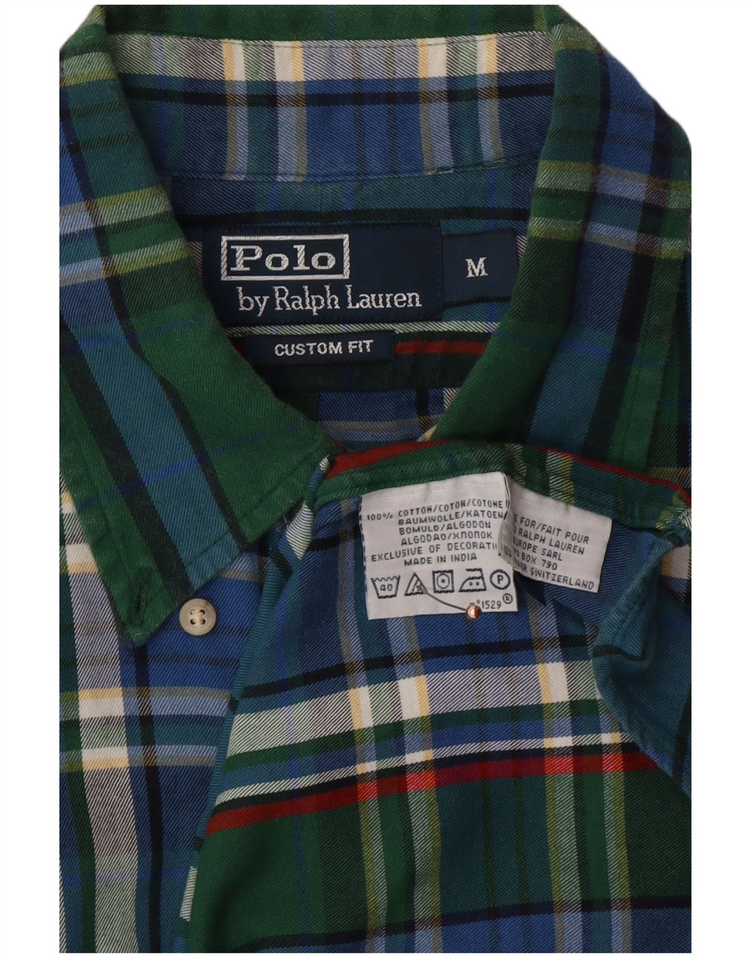 POLO RALPH LAUREN Chemise en flanelle pour homme en coton à carreaux vert moyen
