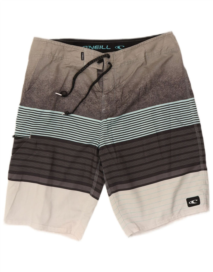 O'Neill Short de bain homme grand gris rayé polyester plage
