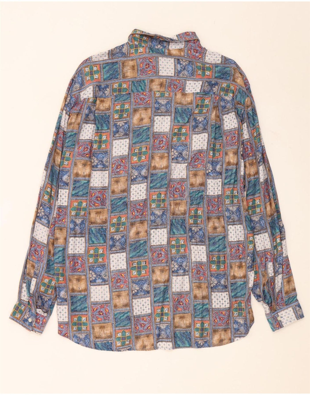 Topman Chemise Homme Large Multicolore Patchwork Viscose