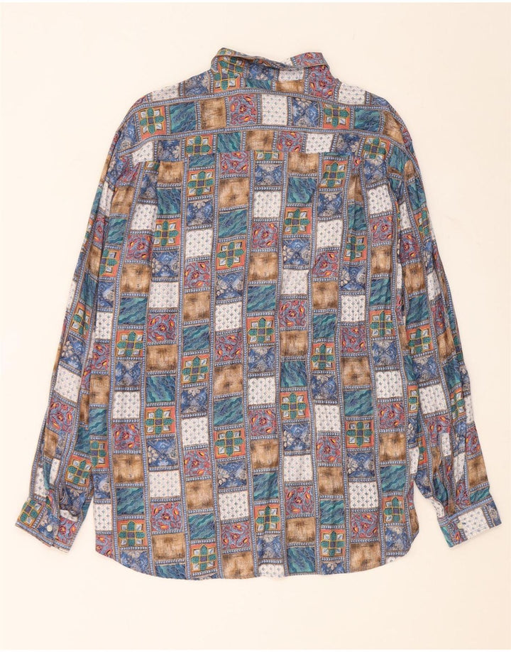 Topman Chemise Homme Large Multicolore Patchwork Viscose