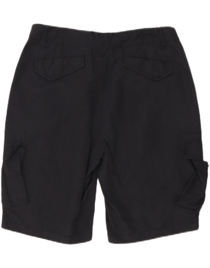 FILA Short Cargo Homme Petit W32 Noir Polyester