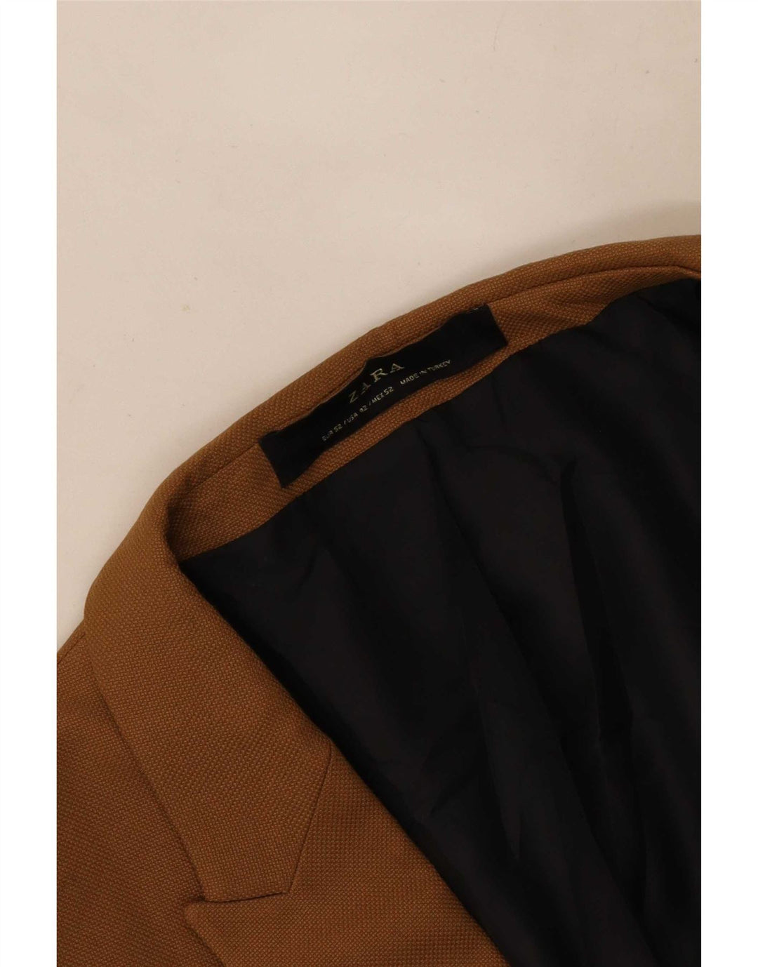 Zara Veste Blazer 1 Bouton Homme EU 52 Large Marron