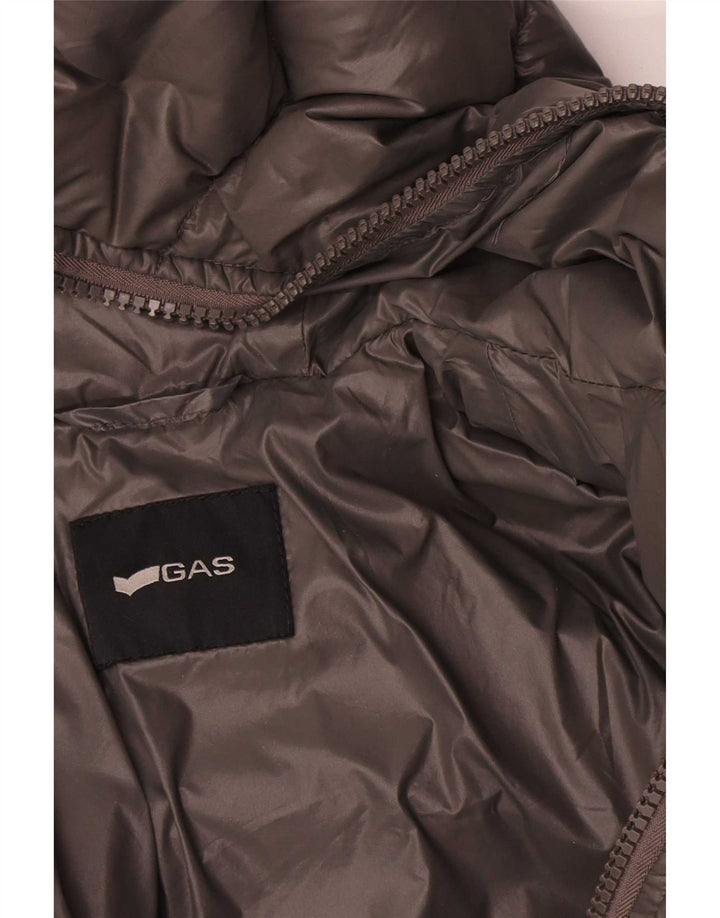 Gas Veste matelassée à capuche pour femme UK 12 Gris moyen