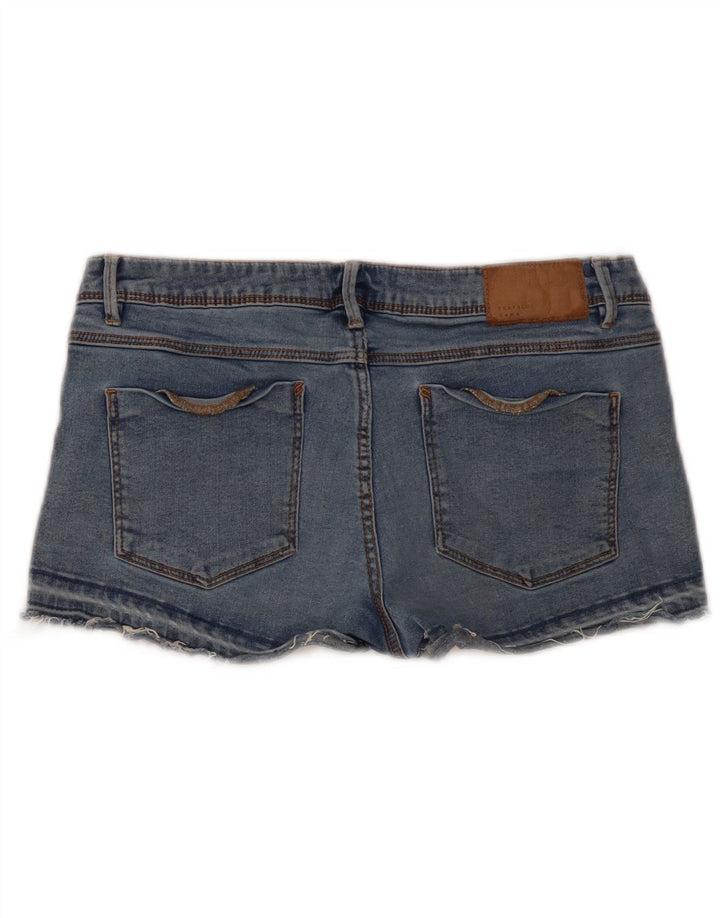 Zara Pantalon chaud en jean pour femme EU 42 Large W32 Bleu