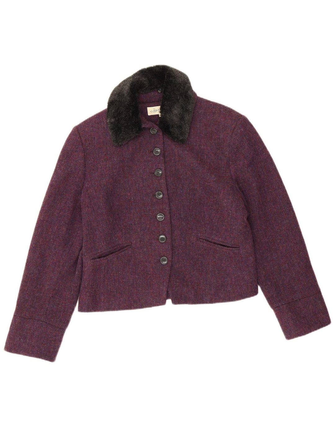 Josephine Veste blazer à 7 boutons pour femme IT 40 Petit chevron violet