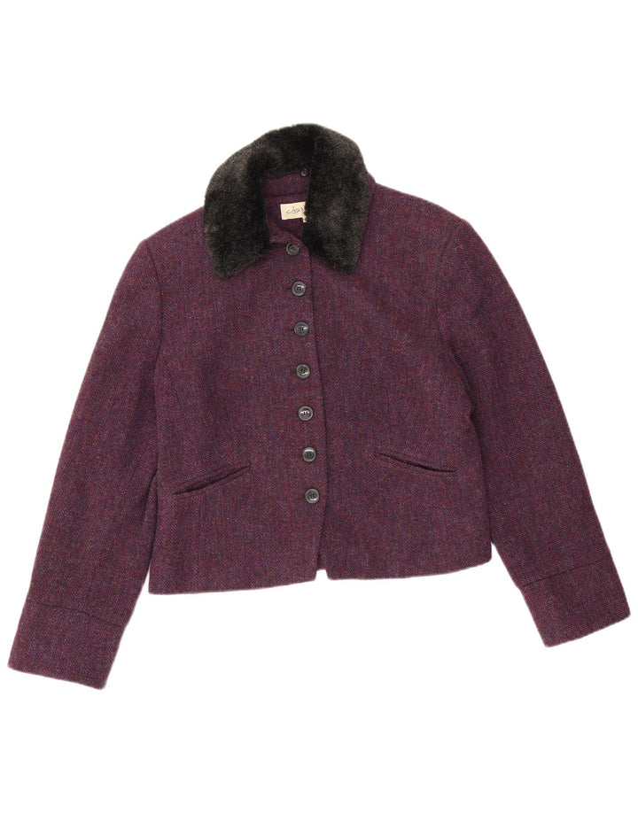 Josephine Veste blazer à 7 boutons pour femme IT 40 Petit chevron violet