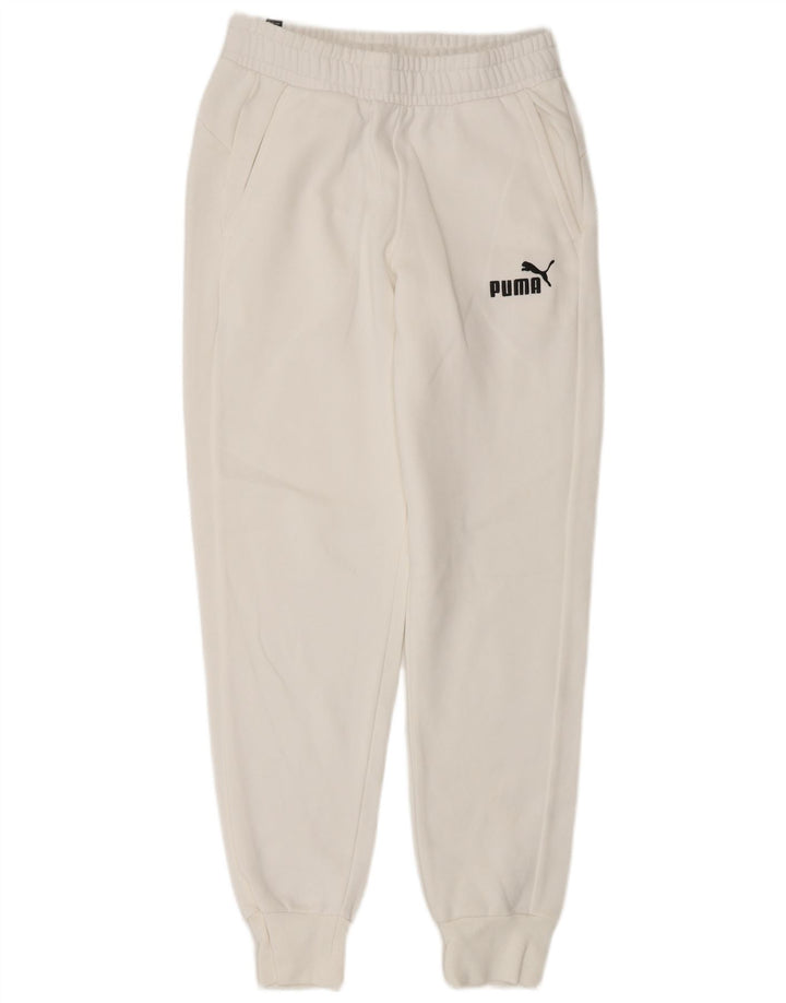 Puma Pantalon de Survêtement Joggers Homme Blanc Small