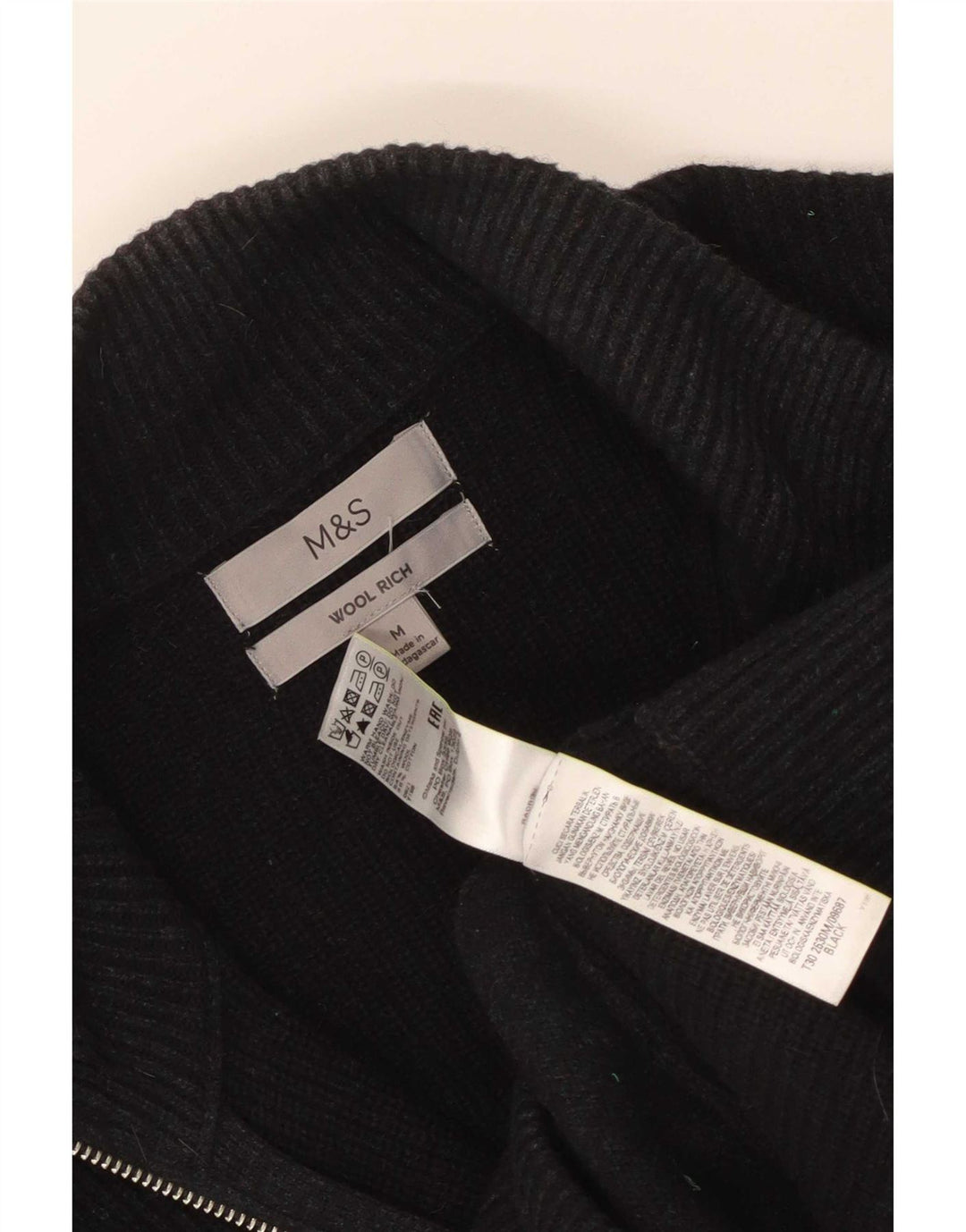 Marks & Spencer Cardigan pour homme en laine noire moyenne